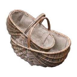 Red Hamper Wicker Set of 2 Heathfield Garden Trugs in Brown - thumbnail 1