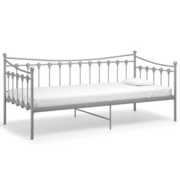 Berkfield Home Sofa Bed Frame Grey Metal 90x200 cm - thumbnail 2