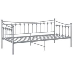 Berkfield Home Sofa Bed Frame Grey Metal 90x200 cm - thumbnail 5