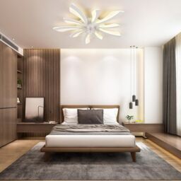 Garwarm Dimmable LED Ceiling Fan with Lights, White - thumbnail 9
