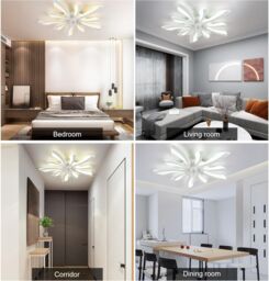 Garwarm Dimmable LED Ceiling Fan with Lights, White - thumbnail 7