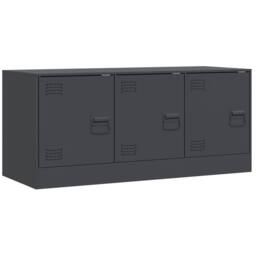 Berkfield Home TV Cabinet Anthracite 99x39x44 cm Steel in Dark Grey - Size: 99 x 39 x 44 cm