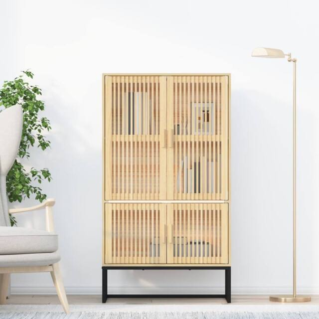 Berkfield Home Highboard 70x35x125 cm Engineered Wood in Brown - Size: 70 x 35 x 125 cm - image 1