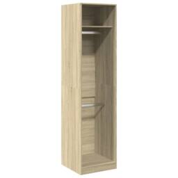 Berkfield Home Wardrobe Sonoma Oak 50x50x200 cm Engineered Wood in Light Tan - Size: 50 x 50 x 200 cm - thumbnail 3