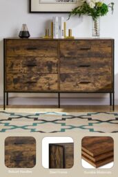 Home Discount Vida Designs Brooklyn 6 Drawer Bedside Cabinet Chest Of Drawers Storage Bedroom Furniture in Dark Brown - thumbnail 6