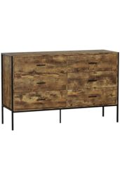 Home Discount Vida Designs Brooklyn 6 Drawer Bedside Cabinet Chest Of Drawers Storage Bedroom Furniture in Dark Brown - thumbnail 8