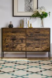 Home Discount Vida Designs Brooklyn 6 Drawer Bedside Cabinet Chest Of Drawers Storage Bedroom Furniture in Dark Brown - thumbnail 2