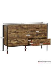 Home Discount Vida Designs Brooklyn 6 Drawer Bedside Cabinet Chest Of Drawers Storage Bedroom Furniture in Dark Brown - thumbnail 3
