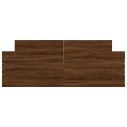 Berkfield Home Bed Frame with Headboard & Footboard Brown Oak 135x190 cm Double - thumbnail 4