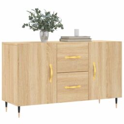 Berkfield Home Sideboard Sonoma Oak 100x36x60 cm Engineered Wood in Brown - Size: 100 x 36 x 60 cm - thumbnail 3