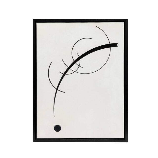 "Artery8 Free Curve to the Point Wassily Kandinsky Framed Canvas Wall Art Print in White - Size: W12"" x H16""" - image 1