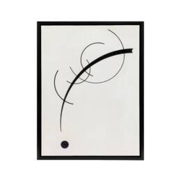"Artery8 Free Curve to the Point Wassily Kandinsky Framed Canvas Wall Art Print in White - Size: W12"" x H16""" - thumbnail 1