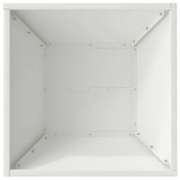 Berkfield Home White Garden Bowl Planters 5 pcs White 40x40x15 cm Steel - Size: 40 x 40 x 15 cm - thumbnail 9