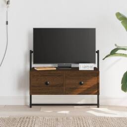 Berkfield Home TV Cabinet Wall-mounted Brown Oak 60.5x30x51 cm Engineered Wood - thumbnail 2