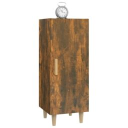 Berkfield Home Sideboard Smoked Oak 34.5x34x90 cm Engineered Wood in Brown - thumbnail 5