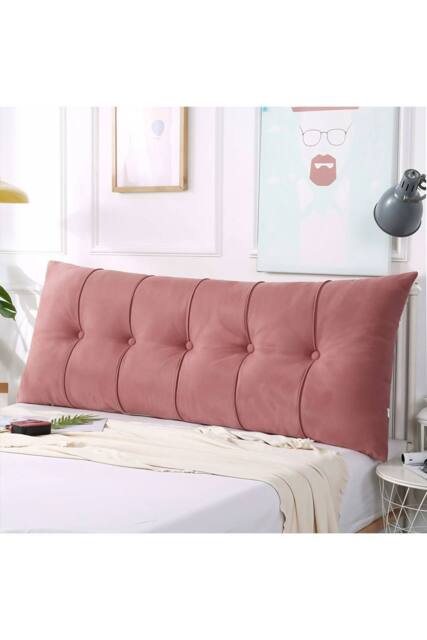 Living and Home Cozy Upholstered Headboard Pillow in Pink - Size: Medium - image 1
