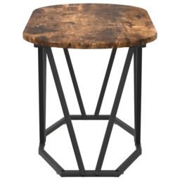 Berkfield Home Coffee Table in Smoked Oak - 80x40x40.5 cm, Made from Engineered Wood & Metal in Brown - Size: 80x40x40.5 cm - thumbnail 5