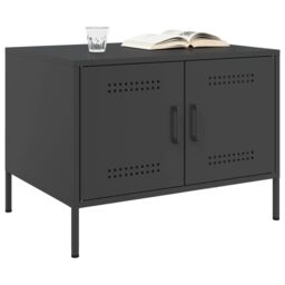 Berkfield Home Coffee Table Black 68x50x50.5 cm Steel - thumbnail 3