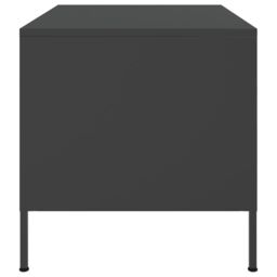 Berkfield Home Coffee Table Black 68x50x50.5 cm Steel - thumbnail 6