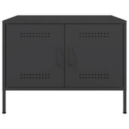Berkfield Home Coffee Table Black 68x50x50.5 cm Steel - thumbnail 5