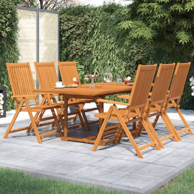 Berkfield Home 7 Piece Garden Dining Set Solid Wood Acacia in Brown - image 1