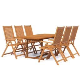 Berkfield Home 7 Piece Garden Dining Set Solid Wood Acacia in Brown - thumbnail 2