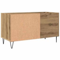 Berkfield Home Record Cabinet Artisan Oak 84.5x38x48 cm Engineered Wood in Brown - thumbnail 6