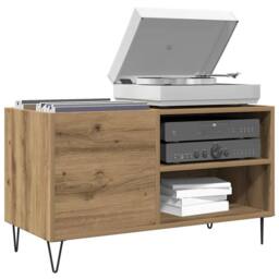 Berkfield Home Record Cabinet Artisan Oak 84.5x38x48 cm Engineered Wood in Brown - thumbnail 2