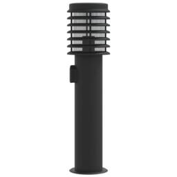 Berkfield Home Outdoor Floor Lamps with Outlet 3pcs Black 60 cm Stainless Steel - thumbnail 5
