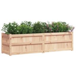 Berkfield Home Garden Planter 180x50x50 cm Solid Wood Pine in Brown - Size: 180 x 50 x 50 cm - thumbnail 4