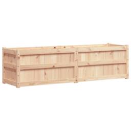 Berkfield Home Garden Planter 180x50x50 cm Solid Wood Pine in Brown - Size: 180 x 50 x 50 cm - thumbnail 2