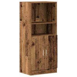 Berkfield Home 2 Piece Kitchen Cabinet Set Old Wood Engineered Wood in Brown - thumbnail 7
