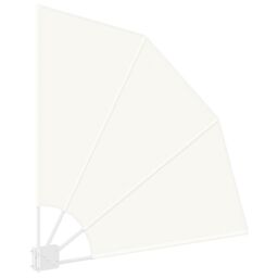 Berkfield Home Balcony Privacy Screen Folding Manual Cream 115 x 115 cm Fabric - thumbnail 5