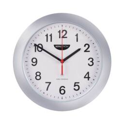 Bergstrom Radio Controlled Wall Clock with Large Easy-Read Numbers in Silver