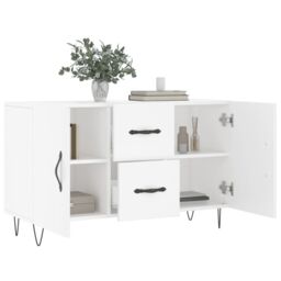 Berkfield Home Sideboard White 100x36x60 cm Engineered Wood - Size: 100 x 36 x 60 cm - thumbnail 4