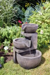 Primrose Genoa Solar Cascading Water Feature 49cm in Natural