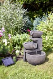 Primrose Genoa Solar Cascading Water Feature 49cm in Natural - thumbnail 2