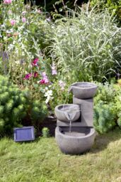 Primrose Genoa Solar Cascading Water Feature 49cm in Natural - thumbnail 3