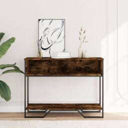 Berkfield Home Classic Console Table Smoked Oak 100x35x74.5 cm Engineered Wood in Brown