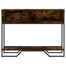 Berkfield Home Classic Console Table Smoked Oak 100x35x74.5 cm Engineered Wood in Brown - thumbnail 4