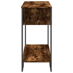 Berkfield Home Classic Console Table Smoked Oak 100x35x74.5 cm Engineered Wood in Brown - thumbnail 5