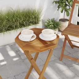 Berkfield Home Table Top 40x40x2.5 cm Octagonal Solid Wood Teak in Brown