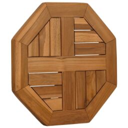 Berkfield Home Table Top 40x40x2.5 cm Octagonal Solid Wood Teak in Brown - thumbnail 3