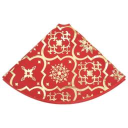 Berkfield Home Luxury Christmas Tree Skirt with Sock Red 150 cm Fabric - thumbnail 5