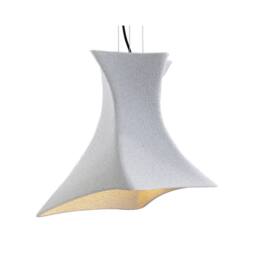 Netlighting Twist Dome Ceiling Pendant E27 Cement Effect Polished Chrome in White - thumbnail 4