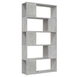 Berkfield Home Book Cabinet Room Divider Concrete Grey 80x24x155 cm Engineered Wood - Size: 80 x 24 x 155 cm - thumbnail 2