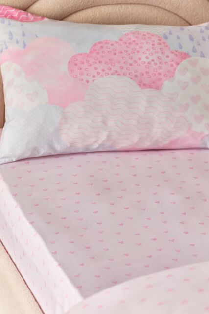 Catherine Lansfield 'Soft as a Cloud' Fitted Sheet in Pink - Size: Single Fitted - image 1