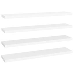 Berkfield Home Durable Floating Wall Shelves 4 pcs White 120x23.5x3.8 cm MDF - thumbnail 3