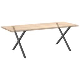 Berkfield Home Dining Table Legs X-Shaped 2 pcs Anthracite 90x(72-73) cm Steel in Black - thumbnail 8