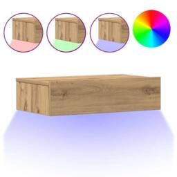 Berkfield Home Bedside Cabinet Artisan Oak 60x35 cm Engineered Wood in Brown - thumbnail 1